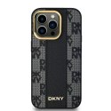 DKNY DKHMP13XPCPVSLK iPhone 13 Pro Max 6.7" czarny/black hardcase Leather Checkered Mono Pattern MagSafe