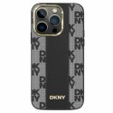 DKNY DKHMP13LPCPVSLK iPhone 13 Pro / 13 6.1" czarny/black hardcase Leather Checkered Mono Pattern MagSafe