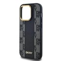 DKNY DKHMP13LPCPVSLK iPhone 13 Pro / 13 6.1" czarny/black hardcase Leather Checkered Mono Pattern MagSafe