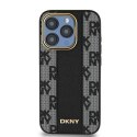 DKNY DKHMP15XPCPVSLK iPhone 15 Pro Max 6.7" czarny/black hardcase Leather Checkered Mono Pattern MagSafe