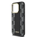 DKNY DKHMP15XPCPVSLK iPhone 15 Pro Max 6.7" czarny/black hardcase Leather Checkered Mono Pattern MagSafe