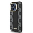 DKNY DKHMP15LPCPVSLK iPhone 15 Pro 6.1" czarny/black hardcase Leather Checkered Mono Pattern MagSafe