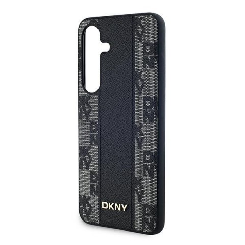 DKNY DKHMS24SPCPVSLK S24 S921 czarny/black hardcase Leather Checkered Mono Pattern MagSafe