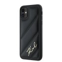 Karl Lagerfeld KLHCN61PQDSMGK iPhone 11 / Xr 6.1" czarny/black hardcase Diagonal Quilted Script