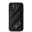 Karl Lagerfeld KLHCN61PQDSMGK iPhone 11 / Xr 6.1" czarny/black hardcase Diagonal Quilted Script