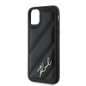 Karl Lagerfeld KLHCN61PQDSMGK iPhone 11 / Xr 6.1" czarny/black hardcase Diagonal Quilted Script