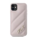 Karl Lagerfeld KLHCN61PQDSMGP iPhone 11 / Xr 6.1" różowy/pink hardcase Diagonal Quilted Script