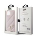 Karl Lagerfeld KLHCN61PQDSMGP iPhone 11 / Xr 6.1" różowy/pink hardcase Diagonal Quilted Script