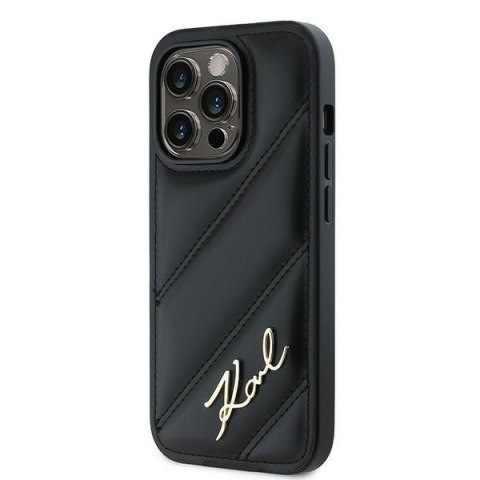 Karl Lagerfeld KLHCP13XPQDSMGK iPhone13 Pro Max 6.7" czarny/black hardcase Diagonal Quilted Script