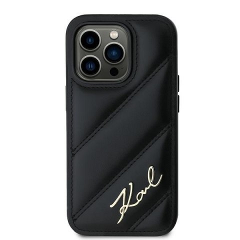 Karl Lagerfeld KLHCP13XPQDSMGK iPhone13 Pro Max 6.7" czarny/black hardcase Diagonal Quilted Script