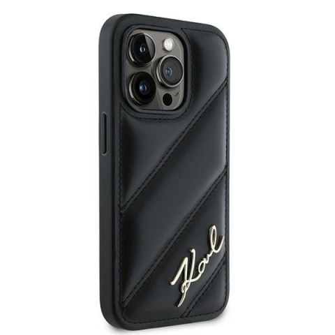 Karl Lagerfeld KLHCP13XPQDSMGK iPhone13 Pro Max 6.7" czarny/black hardcase Diagonal Quilted Script