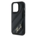 Karl Lagerfeld KLHCP13XPQDSMGK iPhone 13 Pro Max 6.7" czarny/black hardcase Diagonal Quilted Script