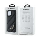 Karl Lagerfeld KLHCP15MPQDSMGK iPhone 15 Plus / 14 Plus 6.7" czarny/black hardcase Diagonal Quilted Script