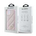 Karl Lagerfeld KLHCP15MPQDSMGP iPhone 15 Plus / 14 Plus 6.7" różowy/pink hardcase Diagonal Quilted Script