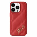 Karl Lagerfeld KLHCP15SPQDSMGR iPhone 15 / 14 / 13 6.1" czerwony/red hardcase Diagonal Quilted Script