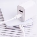 Maxlife ładowarka sieciowa PD QC MXTC-06-20AC 1x USB-C 1x USB 20W biała + kabel USB-C - USB-C 20W