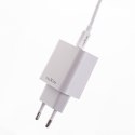 Maxlife ładowarka sieciowa PD QC MXTC-06-20C 1x USB-C 20W biała + kabel USB-C - USB-C 20W