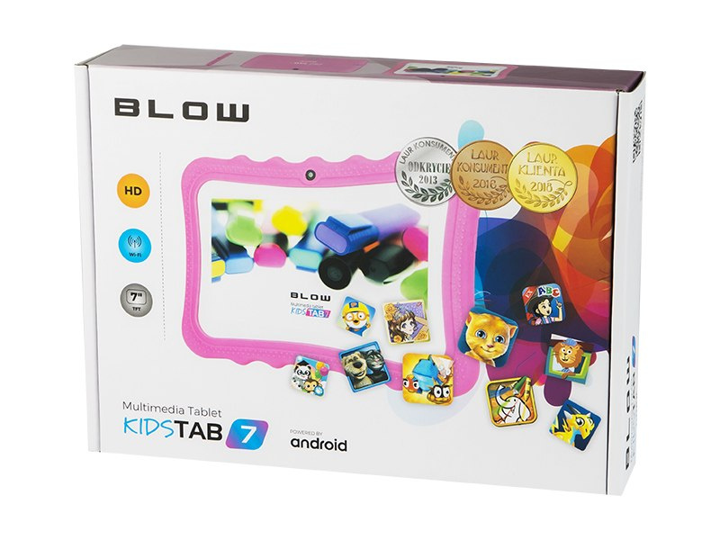 Tablet KidsTAB7 BLOW różowy + etui 2MP 2GB