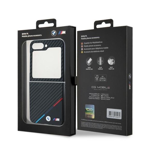 BMW BMHCZF623PUDTK Z Flip6 F741 / Z Flip7 FE czarny/black hardcase Carbon Tricolor