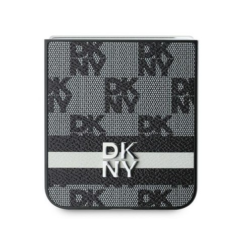DKNY DKHCZF6PCPTSSK Z Flip6 F741 / Z Flip7 FE czarny/black chequered pattern printed stripes