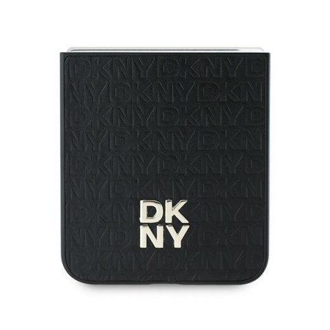 DKNY DKHCZF6PSHRPSK Z Flip6 F741 / Z Flip7 FE czarny/black repeat pattern stack logo