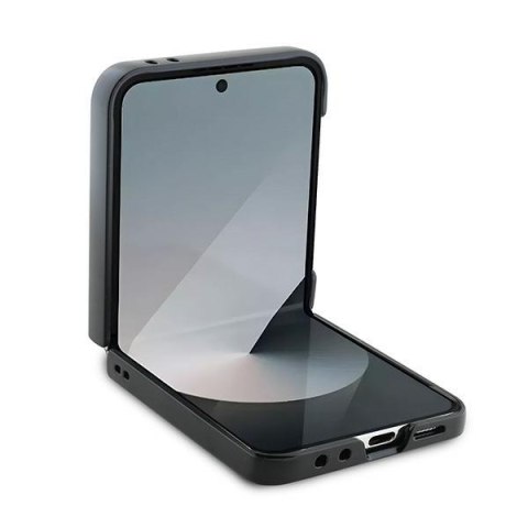 DKNY DKHCZF6PSMCSLK Z Flip6 F741 / Z Flip7 FE czarny/black lether matal stack logo