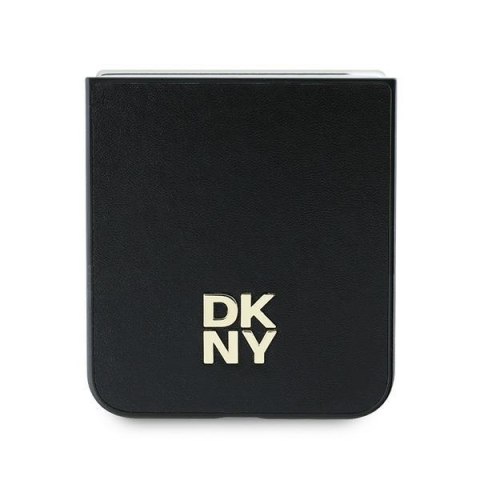 DKNY DKHCZF6PSMCSLK Z Flip6 F741 / Z Flip7 FE czarny/black lether matal stack logo