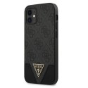 Guess GUHCP12SPU4GHBK iPhone 12 mini 5,4" szary/grey hardcase 4G Triangle Collection