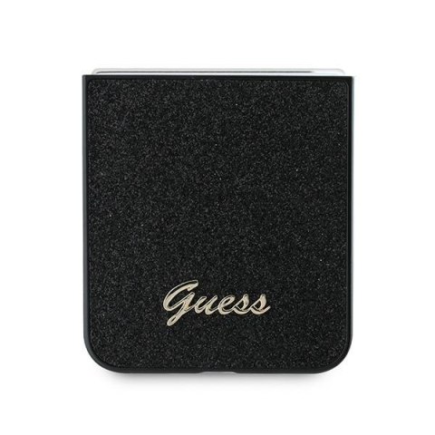 Guess GUHCZF6HGGSHK Z Flip6 F741 / Z Flip7 FE czarny/black 4G Glitter Script