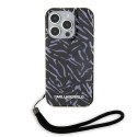 Karl Lagerfeld KLHCP15XHZBPKCCU iPhone 15 Pro Max 6.7" fioletowy/purple Zebra With Cord