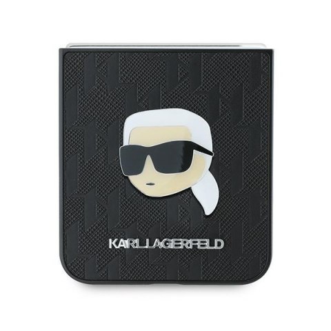 Karl Lagerfeld KLHCZF6PGKSKIHK Z Flip6 F741 / Z Flip7 FE czarny/black Saffiano Monogram