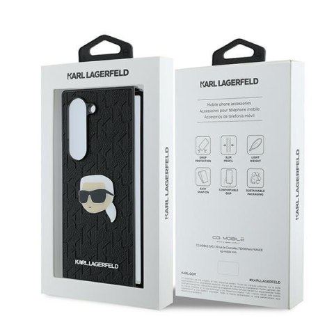 Karl Lagerfeld KLHCZFD6PGKSKIHK Z Fold6 F956 czarny/black hardcase Saffiano Monogram Head Pin