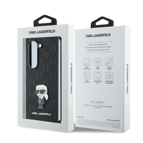 Karl Lagerfeld KLHCZFD6SAPKINPKK Z Fold6 F956 czarny/black hardcase Saffiano Ikonik Pin