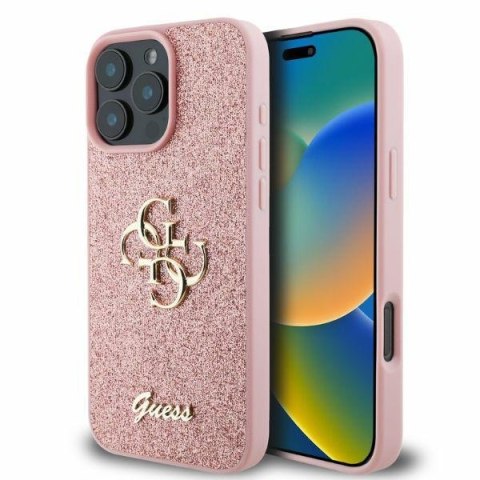 Guess GUHCP16XHG4SGP iPhone 16 Pro Max 6,9" różówy/pink HC Fixed Glitter Big 4G