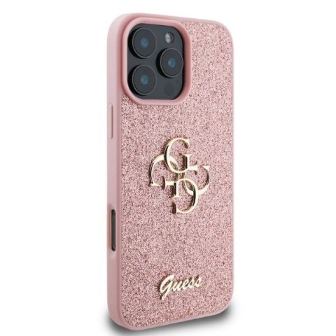 Guess GUHCP16XHG4SGP iPhone 16 Pro Max 6,9" różówy/pink HC Fixed Glitter Big 4G