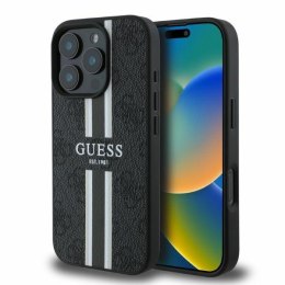 Guess GUHMP16XP4RPSK iPhone 16 Pro Max czarny/black MagSafe 4G Printed Stripes