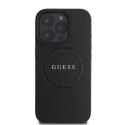 Guess GUHMP16XPGHSMMK iPhone 16 Pro Max czrny/black MagSafe PU Grained Gold Ring