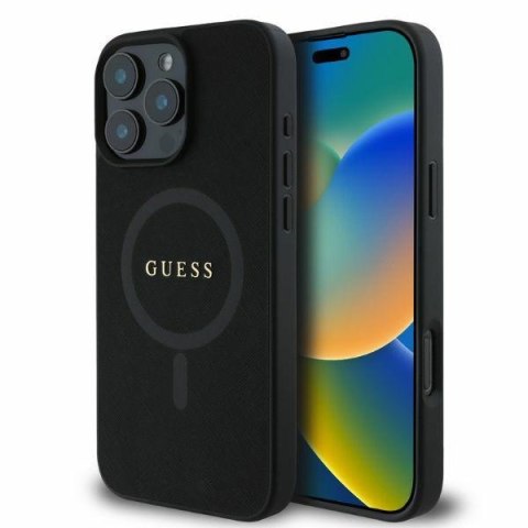 Guess GUHMP16XPSAHMCK iPhone 16 Pro Max czarny/black HC MagSafe PU Saffiano Classic Logo