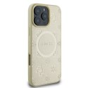 Guess GUHMP16LPSAPSMED iPhone 16 Pro 6,3"złoty/gold HC MagSafe Safiano Peony Classic Logo