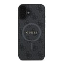 Guess GUHMP16SG4GFRK iPhone 16 6,1" czarny/black MagSafe PU 4G Ring Classic Logo