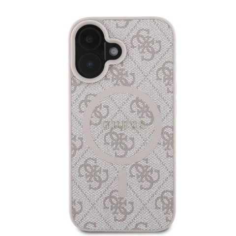 Guess GUHMP16SG4GFRP iPhone 16 6,1" różowy/pink MagSafe PU 4G Ring Classic Logo