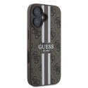 Guess GUHMP16SP4RPSW iPhone 16 brązowy/brown MagSafe 4G Printed Stripes