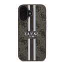 Guess GUHMP16SP4RPSW iPhone 16 brązowy/brown MagSafe 4G Printed Stripes