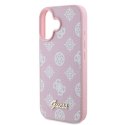 Guess GUHMP16SPGPYSP iPhone 16 różowy/pink HC MagSafe PU Peony Script