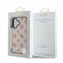 Guess GUHMP16SPGPYSW iPhone 16 brązowy/brown HC MagSafe PU Peony Script