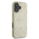 Guess GUHMP16SPSAPSMED iPhone 16 6,1" złoty/gold HC MagSafe Safiano Peony Classic Logo