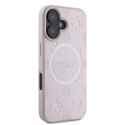 Guess GUHMP16SPSAPSMEP iPhone 16 6,1" różowy/pink HC MagSafe Safiano Peony Classic Logo