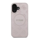 Guess GUHMP16SPSAPSMEP iPhone 16 6,1" różowy/pink HC MagSafe Safiano Peony Classic Logo