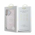 Guess GUHMP16SPSAPSMEP iPhone 16 6,1" różowy/pink HC MagSafe Safiano Peony Classic Logo