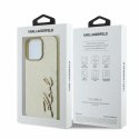 Karl Lagerfeld KLHCP16XPFMFBKMD iPhone 16 Pro Max złoty/gold HC Wrinkled PU Metal Signature